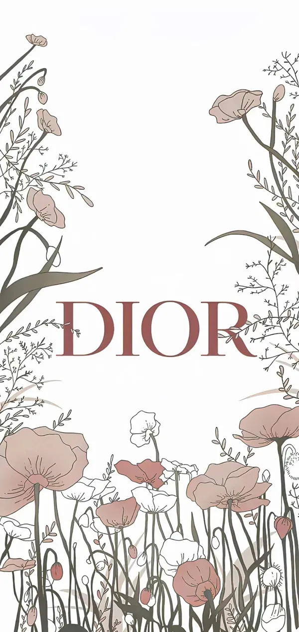 Một khung hoa với từ làm trên nó hình nền điện thoại dior