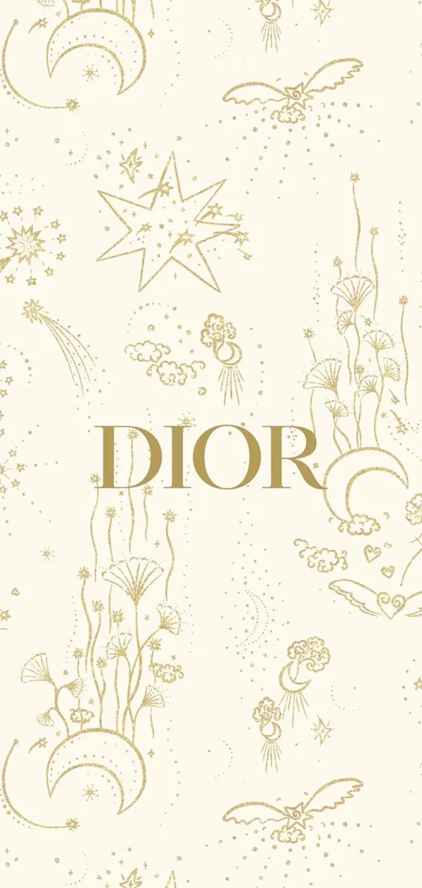 Một mẫu với từ làm bằng vàng hình nền điện thoại dior trên nền trắng