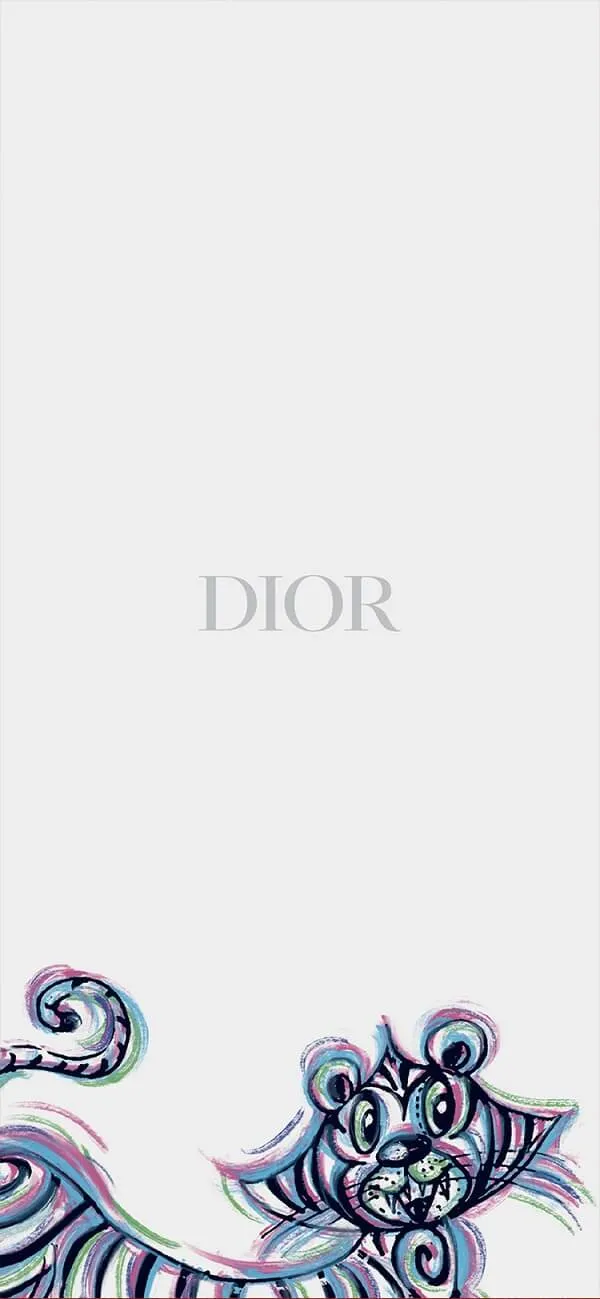Một hình nền điện thoại dior nền trắng với thiết kế hoa