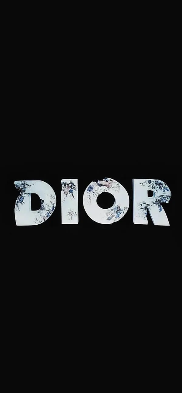 Từ dior trong các chữ màu trắng trên nền đen hình nền điện thoại dior