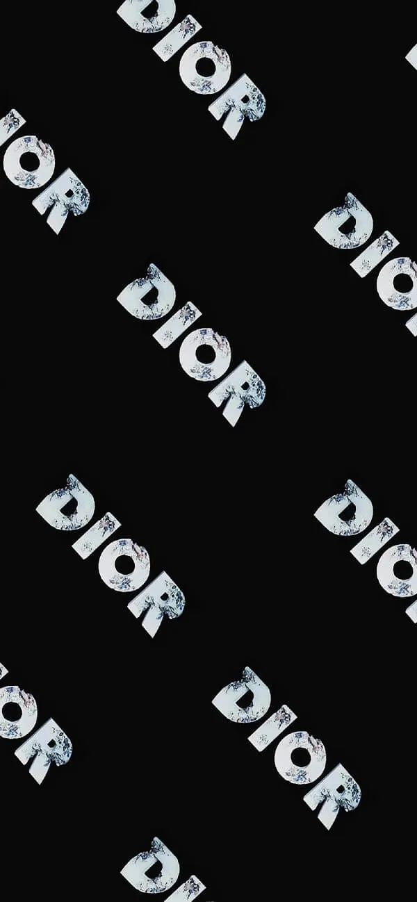 Một nền đen với các chữ màu trắng và nền đen hình nền dior cho iphone