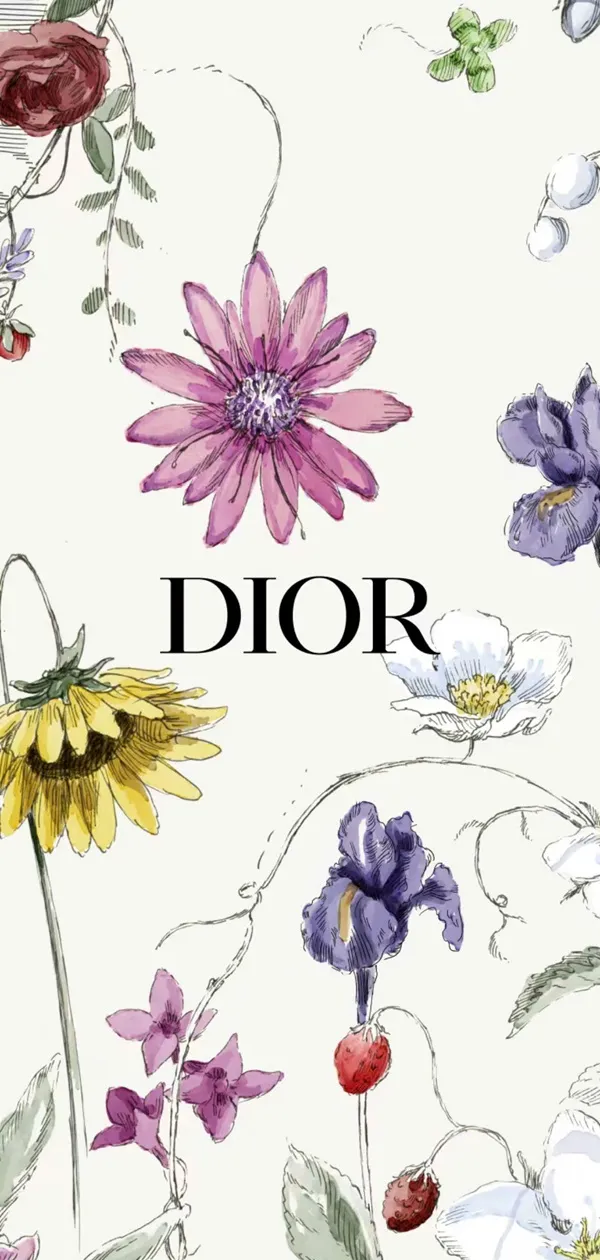 Một mô hình hoa với từ hình nền dior đẹp làm