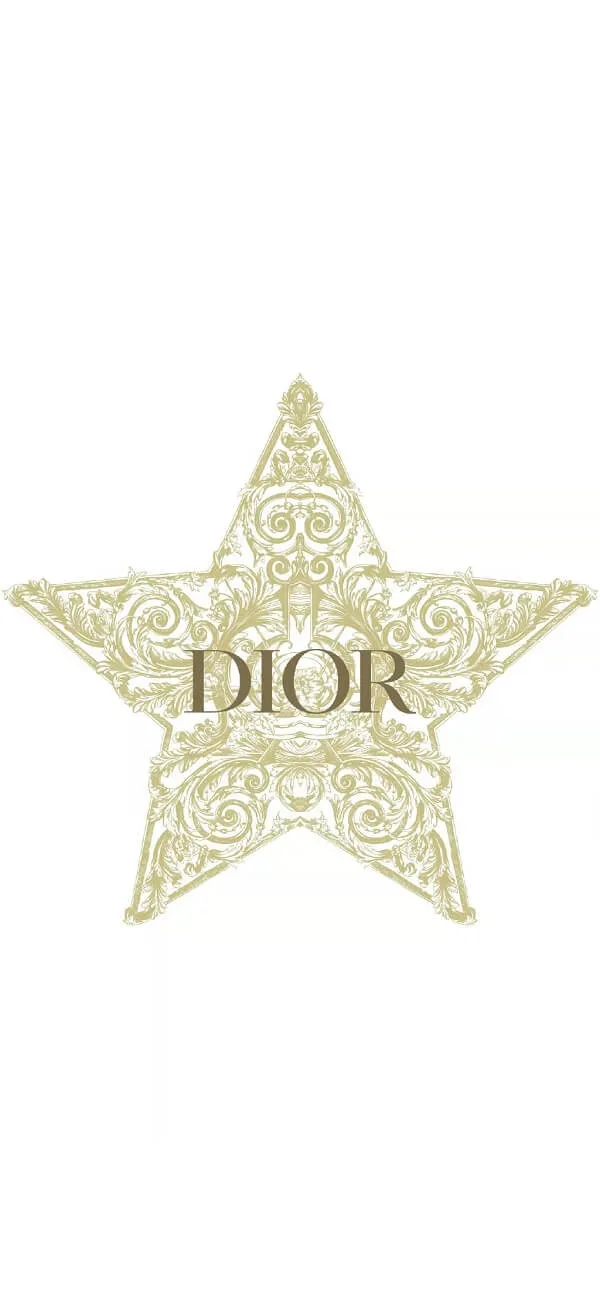 Hình nền dior đẹp một ngôi sao vàng với chữ cái đầu của từ