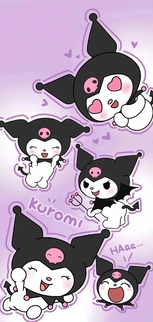 Một bó chim cánh cụt hình nền kuromi ngầu nhỏ dễ thương