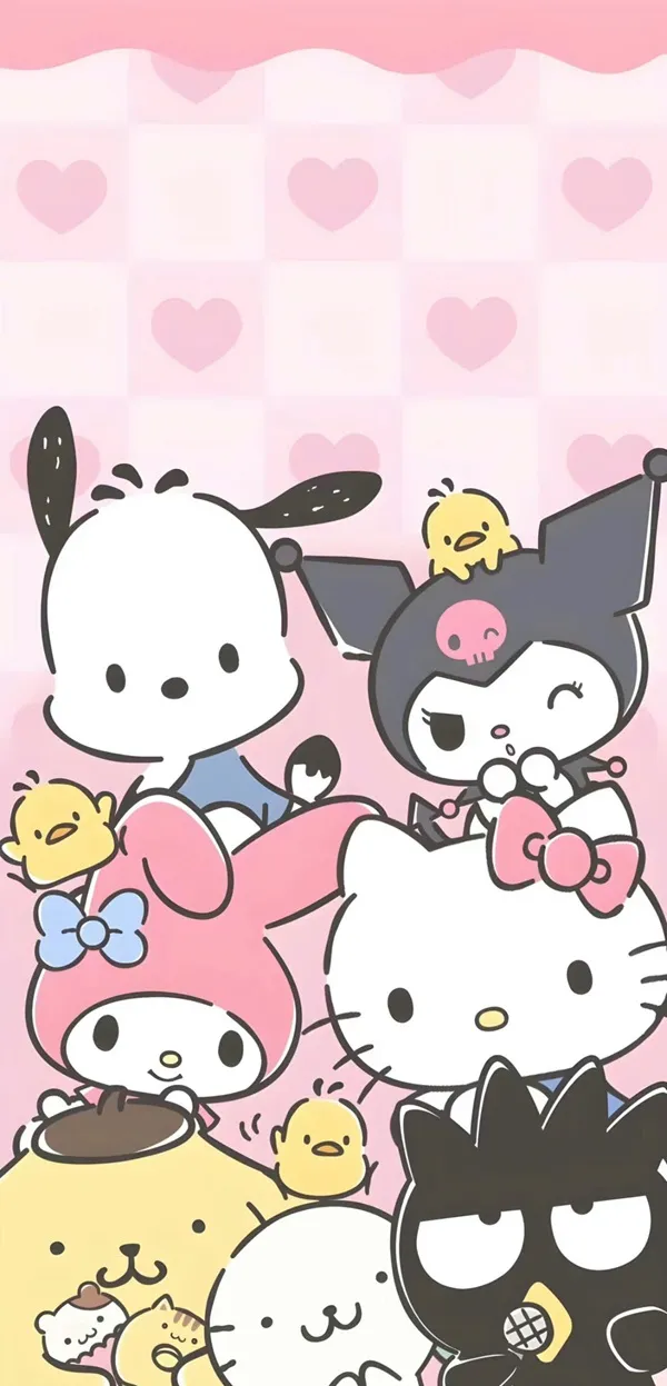 Hình nền mèo con hình nền kuromi và cinnamoroll dễ thương - ảnh chụp màn hình