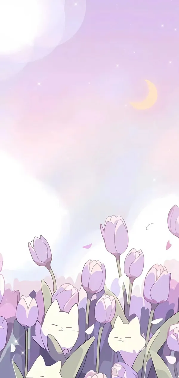 Một bó hoa tulip màu tím với nền hình nền màu tím bầu trời màu tím