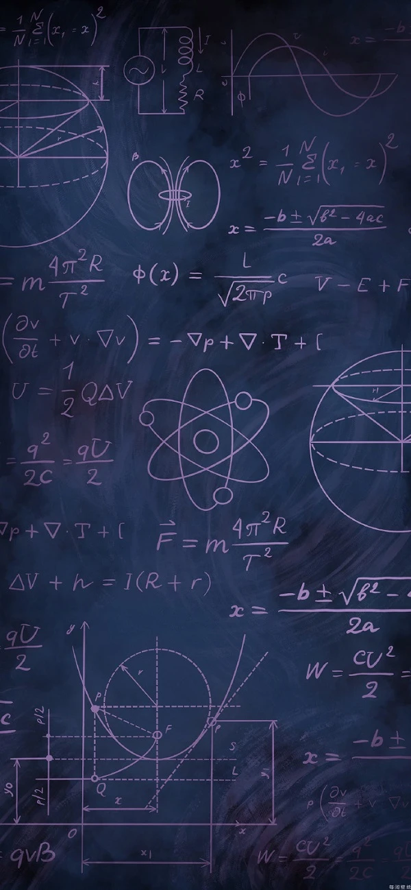 a blackboard with mathematical formulas on it hình nền toán học