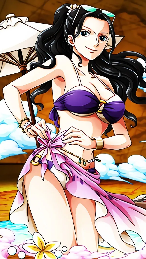 Một nhân vật hoạt hình trong bộ bikini và bộ bikini hàng hình nền Nico Robin đầu