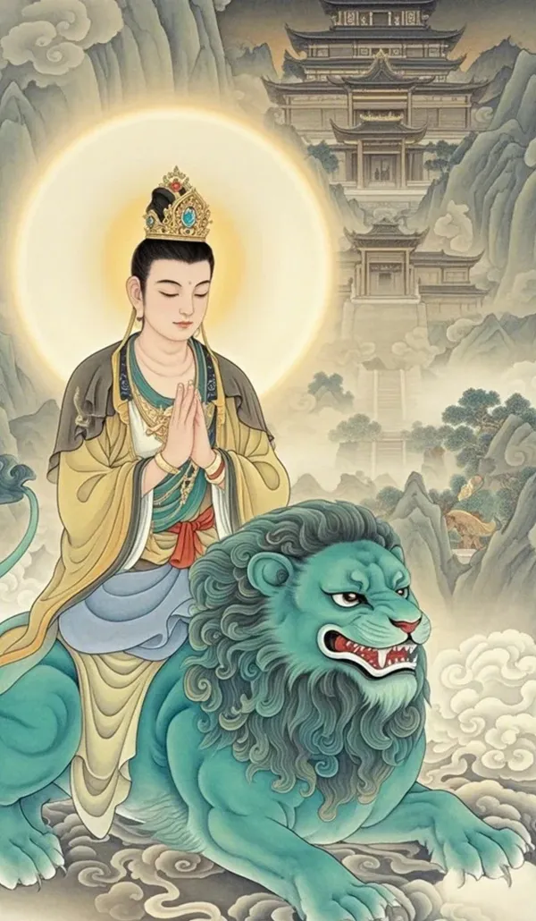 Một bức tranh của một con sư tử và một người đàn hình nền phật ông