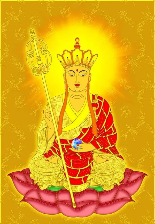Một bức hình nền phật tượng Phật có vương miện trên đỉnh
